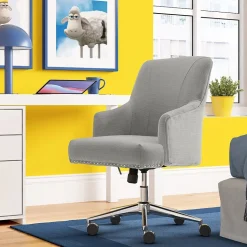Serta Office Chairs<Leighton Fabric Home Office Chair, Medium Gray (48445)