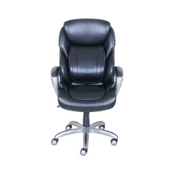 Serta Office Chairs<My Fit Ergonomic Bonded Leather Swivel Executive Chair, Black (CHR100014)