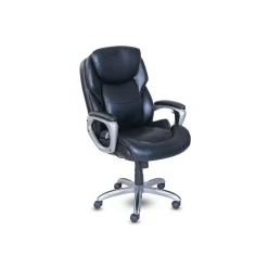 Serta Office Chairs<My Fit Ergonomic Bonded Leather Swivel Executive Chair, Black (CHR100015)
