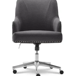 Serta Office Chairs<Style Leighton Fabric Swivel Home Office Chair, Graphite (47925B)