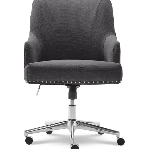 Serta Office Chairs<Style Leighton Fabric Swivel Home Office Chair, Graphite (47925B)