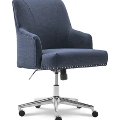 Serta Office Chairs<Style Leighton Fabric Fabric Swivel Computer and Desk Chair, Blue (47925A)