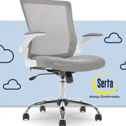 Serta Office Chairs<Works Creativity Mesh Back Polyester Computer and Desk Chair, Gray (CHR10023B)
