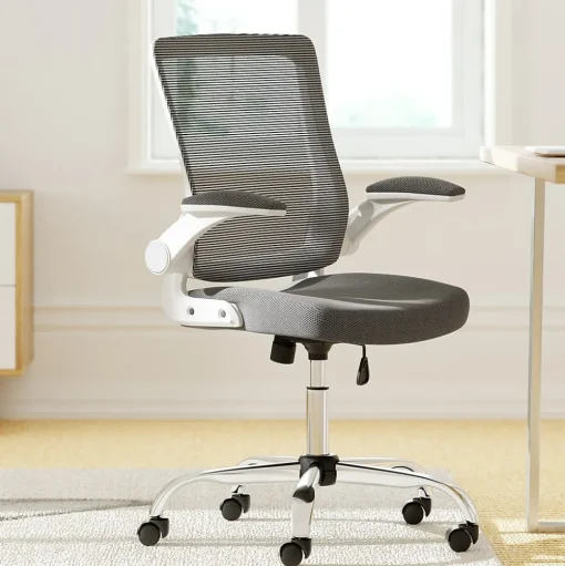 Serta Office Chairs<Works Creativity Mesh Back Polyester Computer and Desk Chair, Gray (CHR10023B)