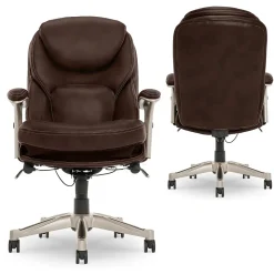 Serta Ergonomic Chairs<Works Ergonomic Faux Leather Swivel Executive Chair with Back in Motion Technology, (44186B)