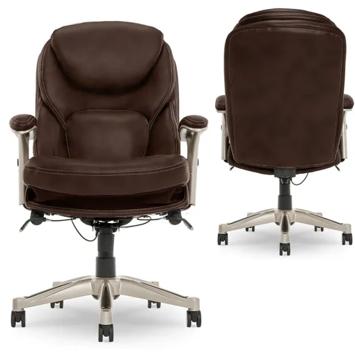 Serta Ergonomic Chairs<Works Ergonomic Faux Leather Swivel Executive Chair with Back in Motion Technology, (44186B)