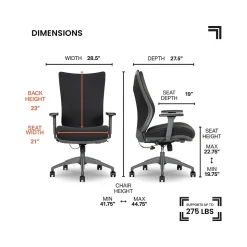 Sharper Image Office Chairs<Revive Shiatsu Ergonomic Mesh Swivel Massage Chair, Black (60097-BLK)