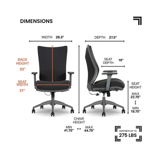 Sharper Image Office Chairs<Revive Shiatsu Ergonomic Mesh Swivel Massage Chair, Black (60097-BLK)