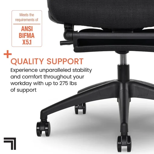 Sharper Image Office Chairs<S850 Ergonomic Mesh Swivel Massage with Heat Executive Task Chair with Footrest, Black (60106-BLK)