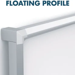 Quartet Dry Erase<Silhouette™ Total Erase® Dry-Erase Whiteboard, Silver Aluminum Frame, 39"x22' (C3922)