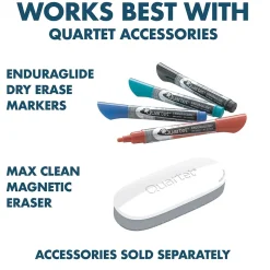 Quartet Dry Erase<Silhouette™ Total Erase® Dry-Erase Whiteboard, Silver Aluminum Frame, 39"x22' (C3922)
