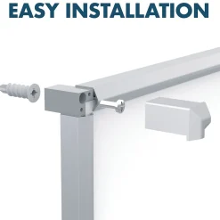 Quartet Dry Erase<Silhouette™ Total Erase® Dry-Erase Whiteboard, Silver Aluminum Frame, 39"x22' (C3922)
