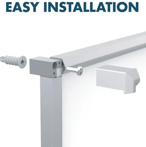 Quartet Dry Erase<Silhouette™ Total Erase® Dry-Erase Whiteboard, Silver Aluminum Frame, 39"x22' (C3922)