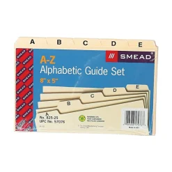 Smead Index Cards<5" x 8" Index Card Files, Manila, 25/Set (57076)