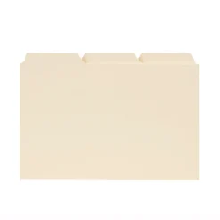 Smead Index Cards<® Recycled Self-Tab Card Guides, Blank, 4" x 6", Manila, 100/Box (623)