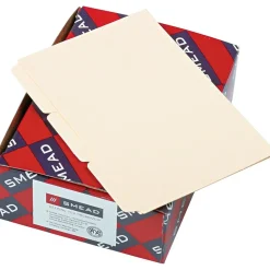 Smead Index Cards<® Recycled Self-Tab Card Guides, Blank, 4" x 6", Manila, 100/Box (623)