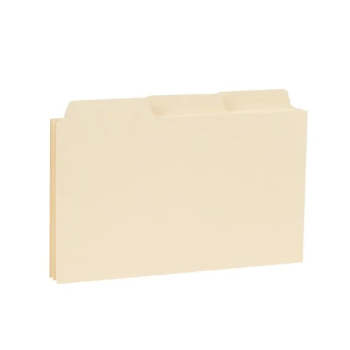 Smead Index Cards<® Recycled Self-Tab Card Guides, Blank, 3" x 5",Manila, 100/Box (55030)