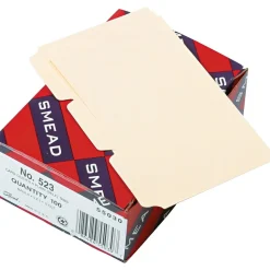 Smead Index Cards<® Recycled Self-Tab Card Guides, Blank, 3" x 5",Manila, 100/Box (55030)