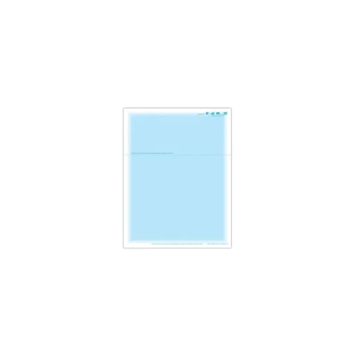 Medical Arts Press Business Forms<Solid Color Laser Statements, Style C, with Credit Card Information, Blue