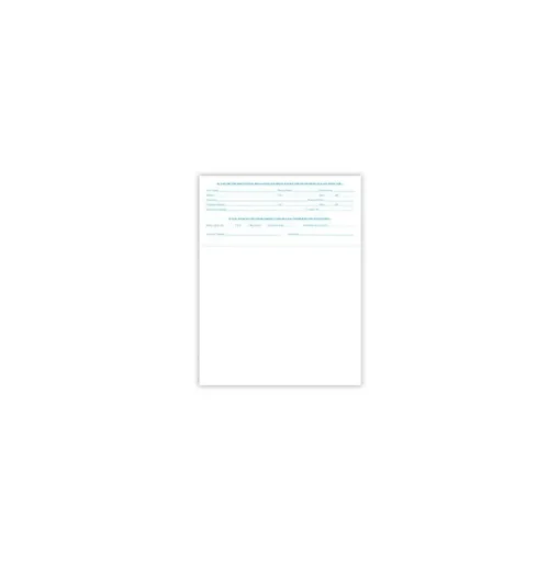 Medical Arts Press Security & Carbon<Solid Color Laser Statements, Style B, with Credit Card Information, Blue