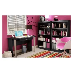 South Shore Bookcases<Axess 4-Shelf Bookcase, Pure Black (7270767)