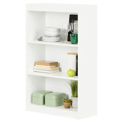South Shore Bookcases<Axess 3-Shelf Bookcase, Pure White (7250766C)
