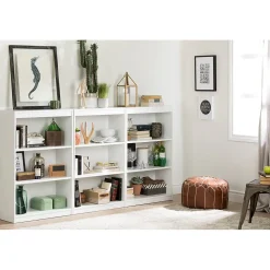 South Shore Bookcases<Axess 3-Shelf Bookcase, Pure White (7250766C)