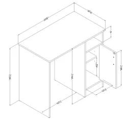 South Shore Computer Desks<Axess 34"W Small Desk, (7250075)