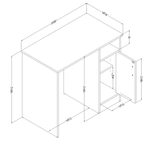 South Shore Computer Desks<Axess 34"W Small Desk, (7250075)