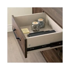 South Shore Storage Cabinets<Helsy 26.75" 2-Drawer Storage Credenza with 4 Shelves, Natural Walnut (13310)