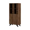 South Shore Bookcases<Helsy 65.25" 6-Shelf Bookcase with Adjustable Shelf, Natural Walnut Laminated Particleboard (13868)