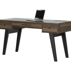 South Shore Computer Desks<Helsy 60"W Computer Desk, Natural Walnut (13306)