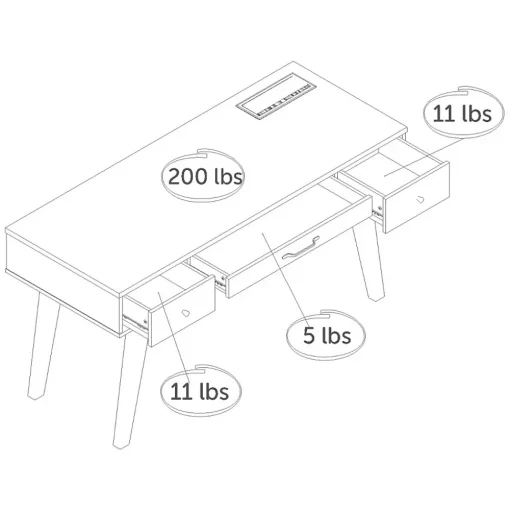South Shore Computer Desks<Helsy 60"W Computer Desk, Natural Walnut (13306)