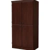 South Shore Storage Cabinets<Morgan 62.5" Particle Board Storage Cabinet with 3 Shelves, Royal Cherry (7246971)