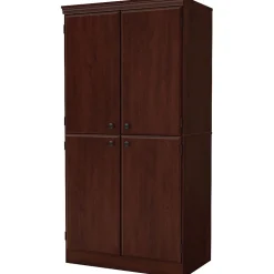 South Shore Storage Cabinets<Morgan 62.5" Particle Board Storage Cabinet with 3 Shelves, Royal Cherry (7246971)