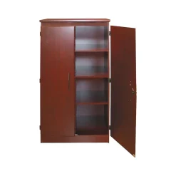 South Shore Storage Cabinets<Morgan 60" Storage Cabinet with 4 Shelves, Royal Cherry (7206970)