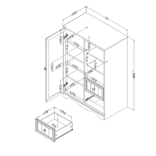 South Shore Storage Cabinets<Savannah Armoire, (3580038)
