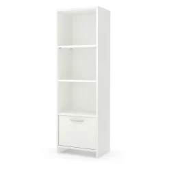 South Shore Bookcases<Step One Narrow 3-Shelf Bookcase with Door, (10249)