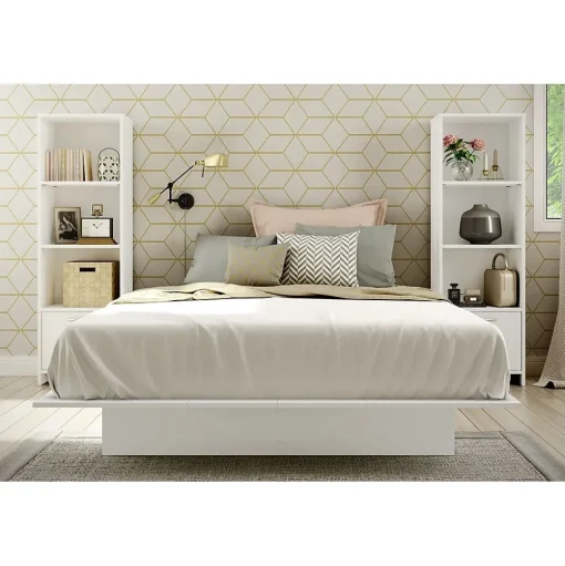 South Shore Bookcases<Step One Narrow 3-Shelf Bookcase with Door, (10249)