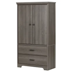 South Shore Storage Cabinets<Versa 2-Door Armoire with Drawers, (10604)