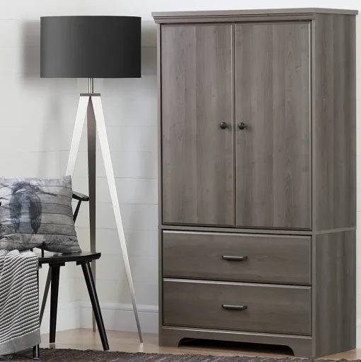 South Shore Storage Cabinets<Versa 2-Door Armoire with Drawers, (10604)