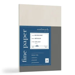 Southworth Resume Paper<30% Recycled Metalo 8.5" x 11" Multipurpose Paper, 31 lbs., Metallic, 50/Pack (P853L)