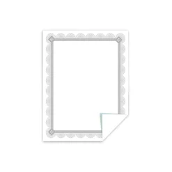 Southworth Awards & Certificates<Premium Spiro Design Certificates, 8.5" x 11", White/Silver, 15/Pack (CTP2W)