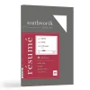 Southworth Resume Paper<Resume Paper, 8.5" x 11", 32 lb., Wove-Finish, White, 100 Sheets/Pack (RD18CF)