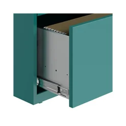 Space Solutions File Cabinets<3-Drawer Lateral File Cabinet, Letter/Legal Size, Lockable, 31.88"H x 30"W x 17.63"D, Teal (25074)