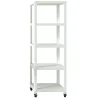Space Solutions Bookcases<Ready-to-assemble 72-inch High Mobile 5-Shelf Bookcase, White