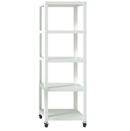 Space Solutions Bookcases<Ready-to-assemble 72-inch High Mobile 5-Shelf Bookcase, White