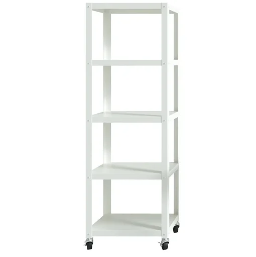 Space Solutions Bookcases<Ready-to-assemble 72-inch High Mobile 5-Shelf Bookcase, White