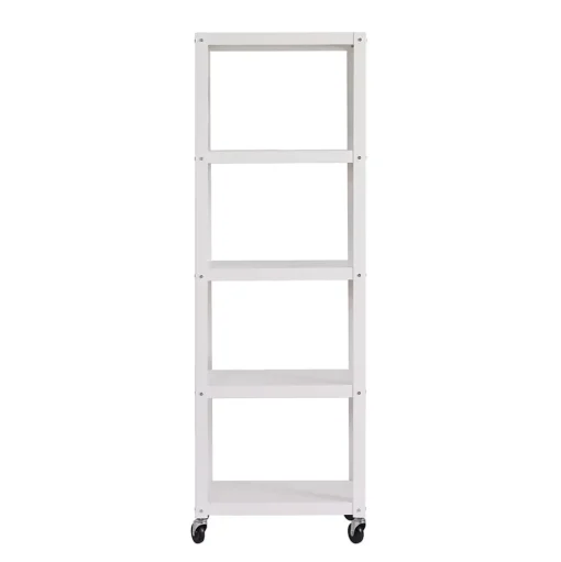 Space Solutions Bookcases<Ready-to-assemble 72-inch High Mobile 5-Shelf Bookcase, White