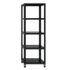 Space Solutions Bookcases<Ready-to-assemble 72-inch High Mobile 5-Shelf Bookcase, Black